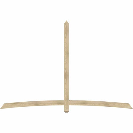 Ekena Millwork Bellingham Rough Sawn Timber Gable Bracket, Douglas Fir, 108"W x 72"H x 2"D x 4"F, 16/12 Pitch GBW108X72X0204BEL00RDF